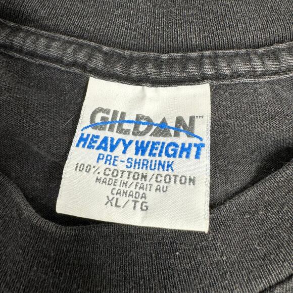 Vintage 90s Duct Tape Funny Promo Tee Shirt  Black Gildan Heavy Weight Size XL - Picture 5 of 7